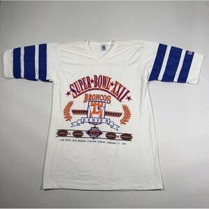 Vintage Denver Broncos Shirt Mens Medium Super Bowl XXII NFL Football Logo 7